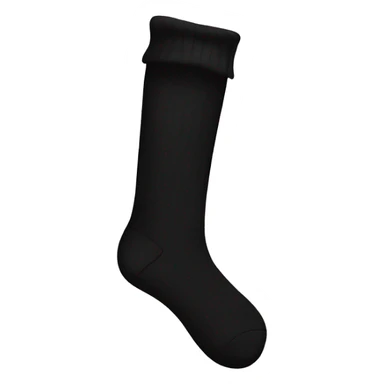  Plain Black long socks sticker