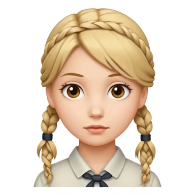 Saçı bağlı kız sticker