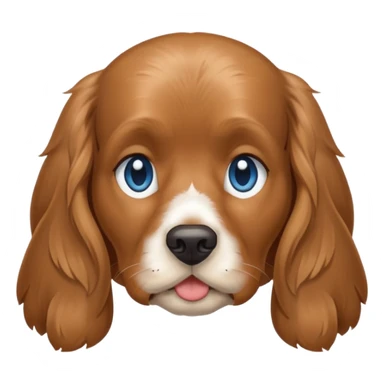 tan Cocker spaniel dog blue eyes sticker