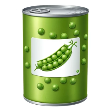 green peas can sticker