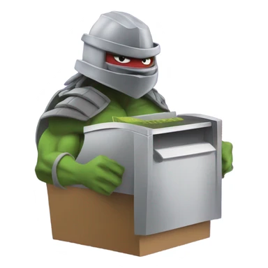 Shredder(tmnt) working the register  sticker
