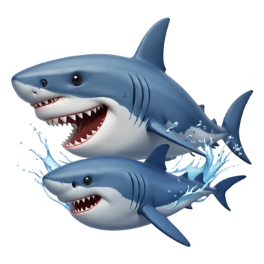 Create a shark eating a whale sticker