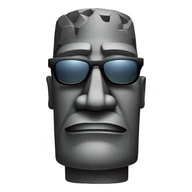 Moai with sunglasses sticker
