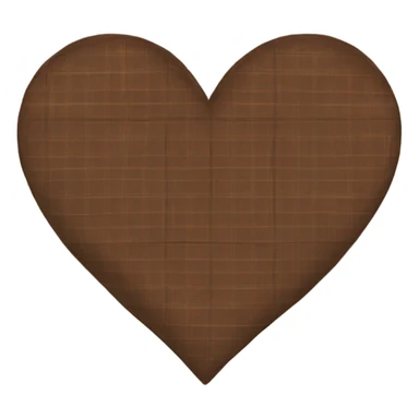 Brown plaid heart sticker