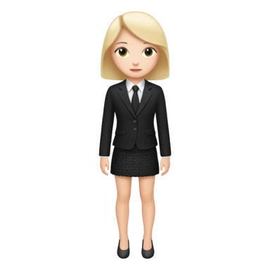 just give me the ccloth like womens formal a suit and a mini skirt black give e just the clothes no women  sticker