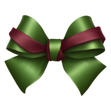 Vintage green  garland burgundy bow sticker