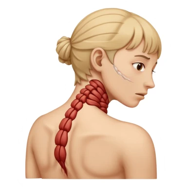 pain emerging from the back neck sticker