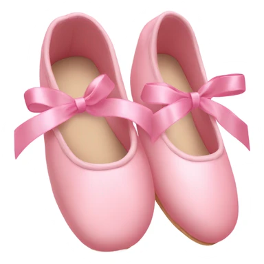light pink ballerina shoes with pink ribbons sticker