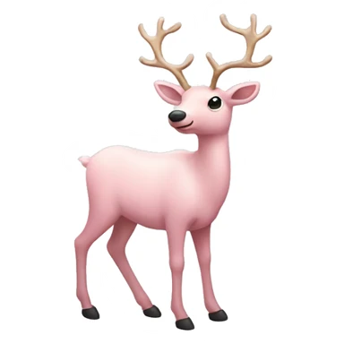 Light pink reindeer  sticker
