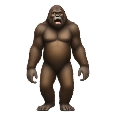 Bigfoot with bear head and human legs  sticker