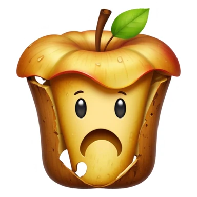 Apple core sticker