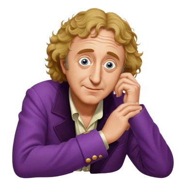 Gene Wilder Head Resting On Hand Meme sticker