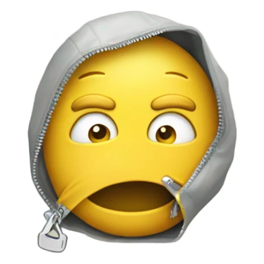 Zipped  shut mouth emoji sticker