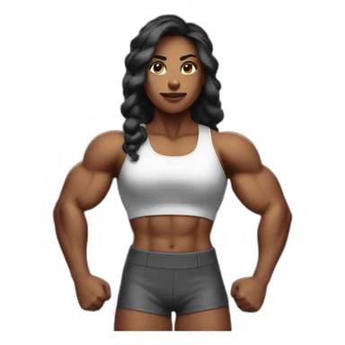 Strong muscle girl sticker