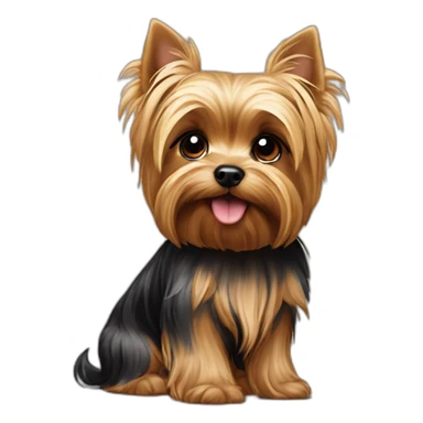 Yorkshire terrier Sur un balai r sticker