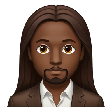 Akon with long dark brown hair sticker