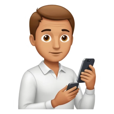 A man wirking with his smartphone sticker