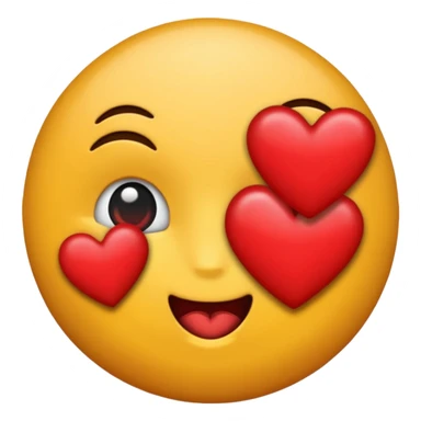 emoji mit herzen und kuss sticker