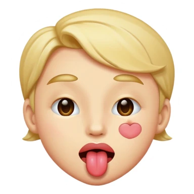 Kissy face with Tongue sticking out and a wink  sticker