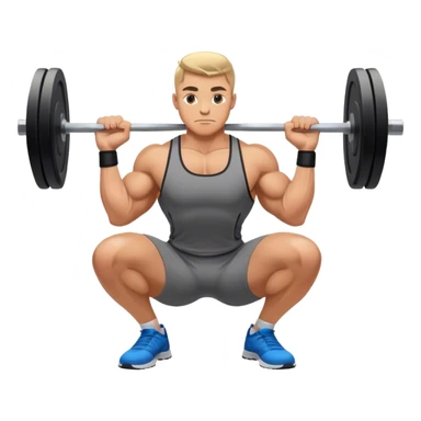 advertisement athlete weighted squats sticker