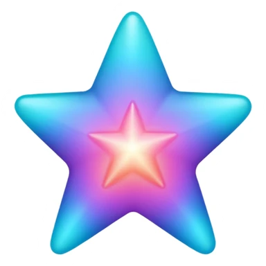 
Star color in in gradient of turquoise, blue, pink, purple, and coral sticker