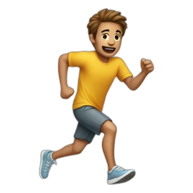 guy who run away sticker