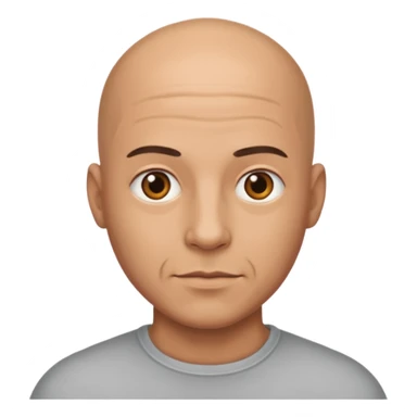 a portrait of bald man  sticker