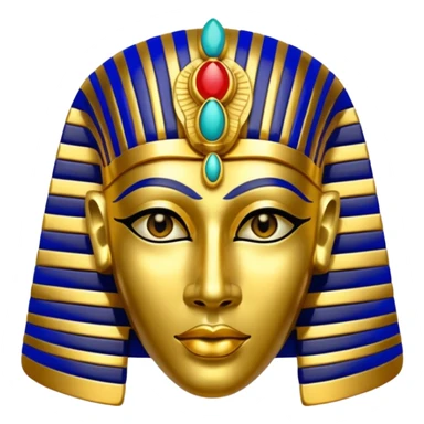 Egyptian Colorfully Painted Intricate Delicate Gracious Holy Gold Mask  sticker