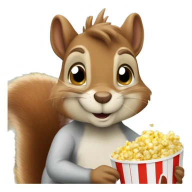 I want a picture of a squirrel squirrel eating popcorn Mr squirrel sticker