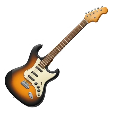 Bana elektronik gitar emojisi yap ama bir tane yüz emojisinin elinde olsun elektronik gitar siyah olsun  sticker