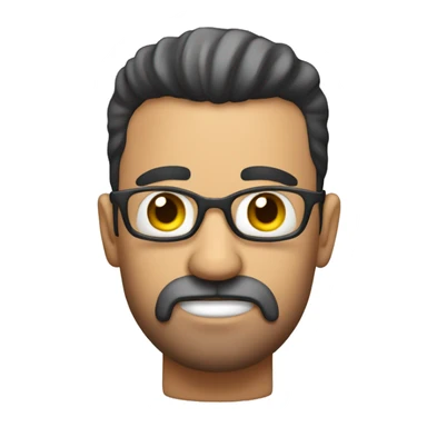 Hombre con anteojos tomando mate sticker