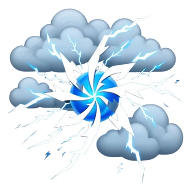 Wiz 101 casting sigil inspired storm magic, compose it of swirling clouds and lightning bolts  sticker