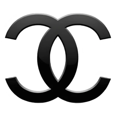 Chanel logo, elegant and minimal sticker