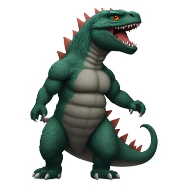 Godzilla with tattoos sticker