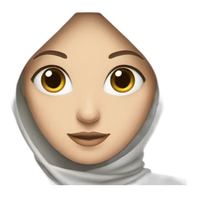 a white princess with a hijab sticker