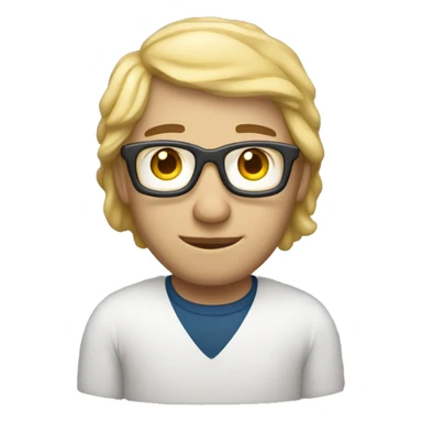 programmer with light skin and a computer sticker