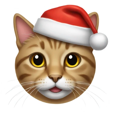 Cat with Santa hat sticker