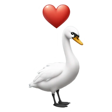 Cisnes haciendo un corazón sticker