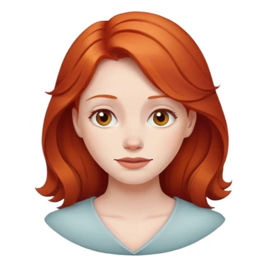 Sad smiling redhead lady sticker
