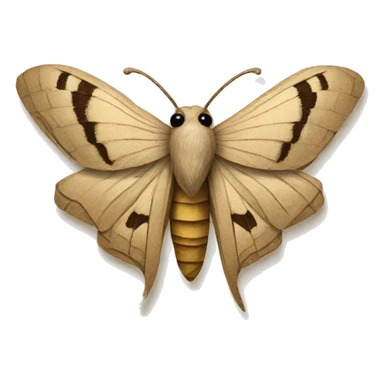 Moth made out of a book sticker