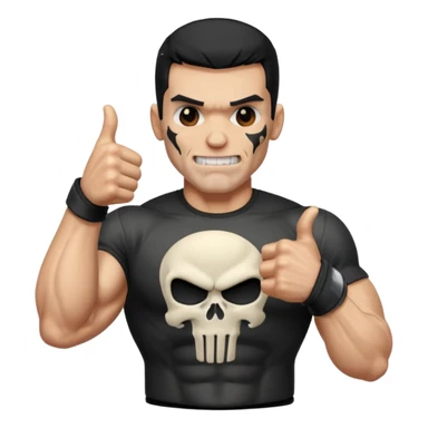 Punisher giving a thumbs up sticker