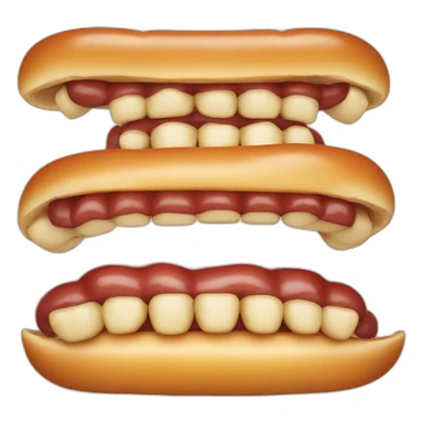 Mouth with Hotdogs for teeth sticker