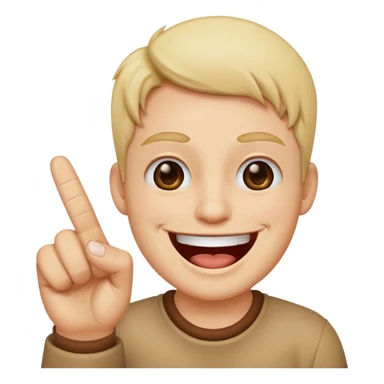 Middle finger up with laughing face sticker