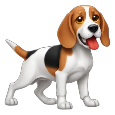 beagle throwing up red sauce sticker