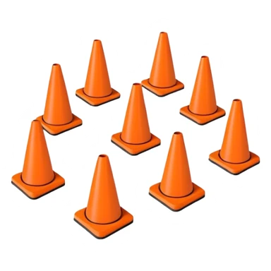 Cone markers
 sticker