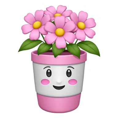 vaso branco com laço rosa sem flores sticker