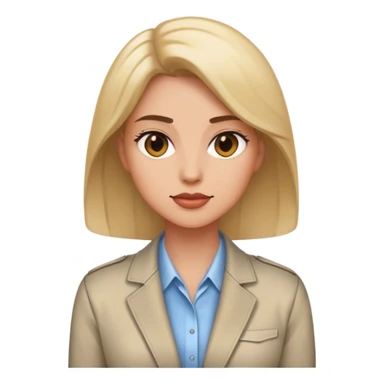 woman simple jacket shirt polish  sticker