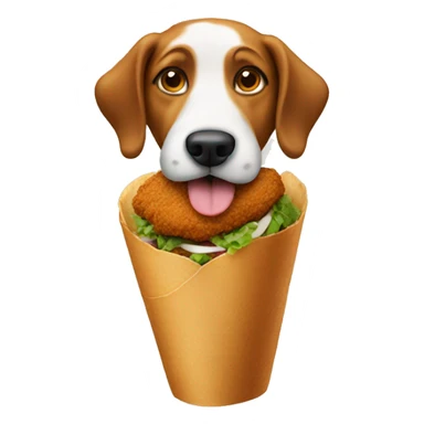 Dog in falafel  sticker