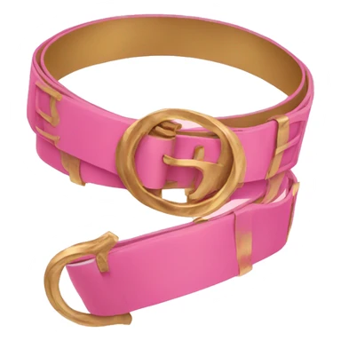 pink and gold belt sticker