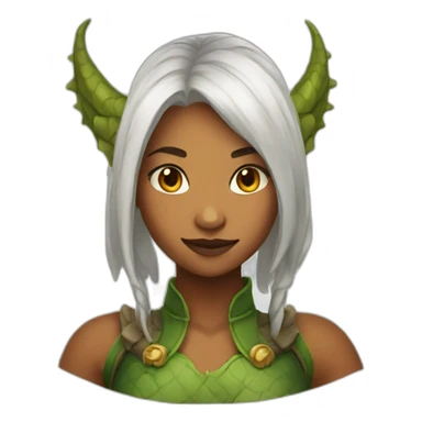 dragon girl sticker